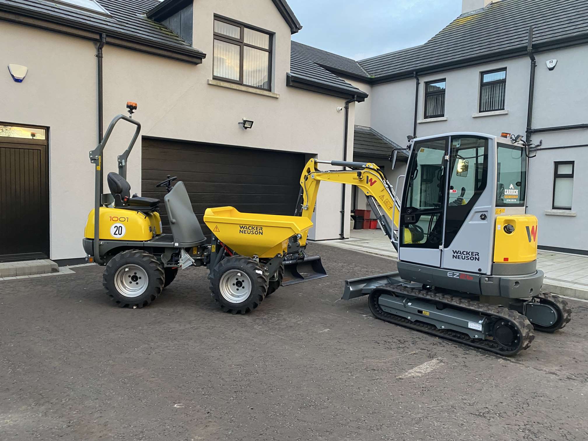 Mini excavator hire in Sutton for trenching and groundworks